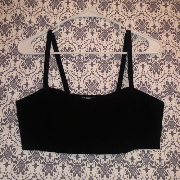 Tops - Black Bongo Cropped Tank / Bralette